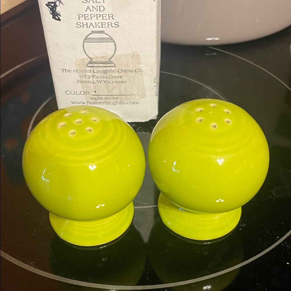 Fiesta Chartreuse Salt and Pepper Shakers